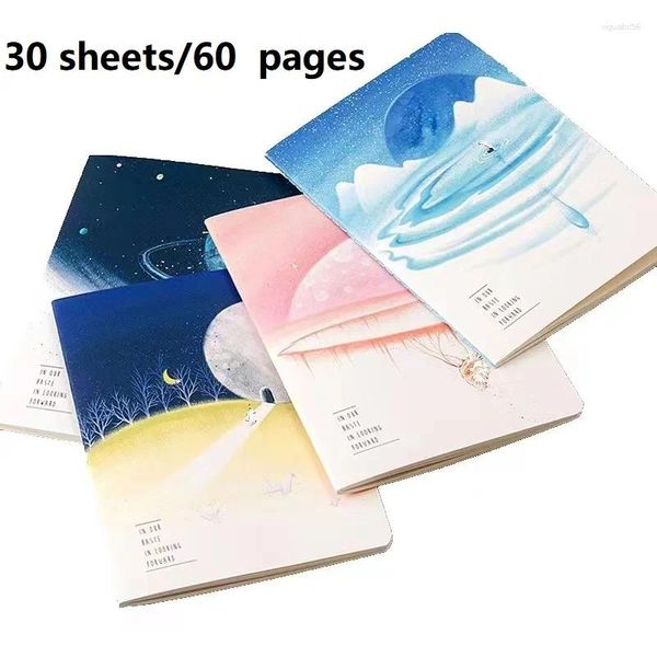 Adorável bloco de notas a5 em branco, material de papelaria para escritório, escola, página, livro de notas