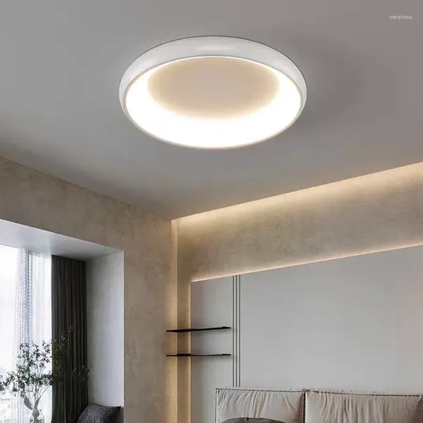 Plafoniere Lampada moderna ed elegante a LED rotonda con telecomando che attenua la camera da letto La luce tridimensionale non è abbagliante