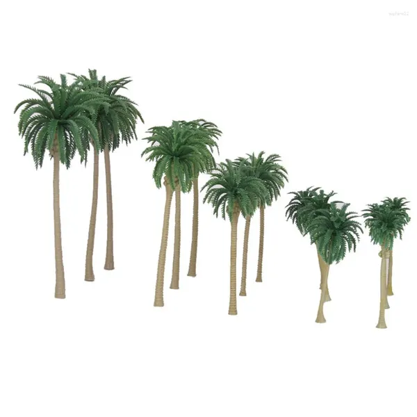 Dekorative Blumen 15 PCs präsentieren ein grünes Landschaftsbaumemodell mit Obstdekoration für Wohnzimmer Palm Szenen Büro Schreibtisch Dekorationen