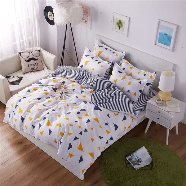 Kuup 34 pçs dos desenhos animados conjunto de cama capa edredão impressão macia roupa rainha tamanho design moda para a menina 240329