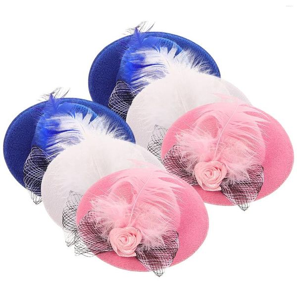 Abbigliamento per cani 6 pezzi Cappello da gallina Uccello Cappelli da pollo compatti Mini panno decorativo per pappagallo regolabile