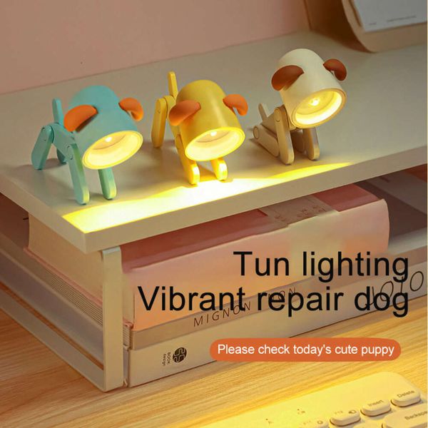 Neue LED Mini Nacht Nette Hund Deer Faltbare Schreibtisch Lampen Desktop Ornament Buch Licht Kinderzimmer Nacht Schlafzimmer Dekor Urlaub geschenke