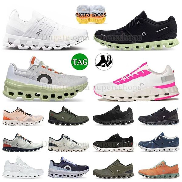 2024 Novos tênis de tênis Nova Sapatos de corrida Sowers CloudMonster Stratus Sapatos CLOUDSURFER Ultarboost All White Braz Blue Leather 5 Tan Tan Neon Tênis Treinador