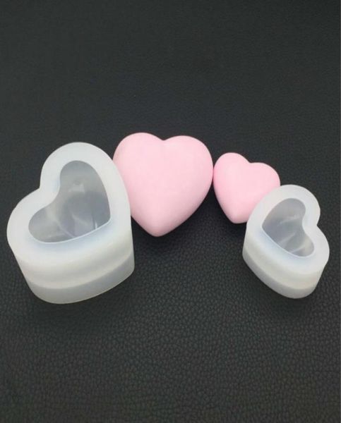 Stampo in silicone a forma di cuore 3D Aroma Stampo in silicone per gesso in ceramica per decorazione auto Strumenti in resina epossidica per candele in cemento3956501