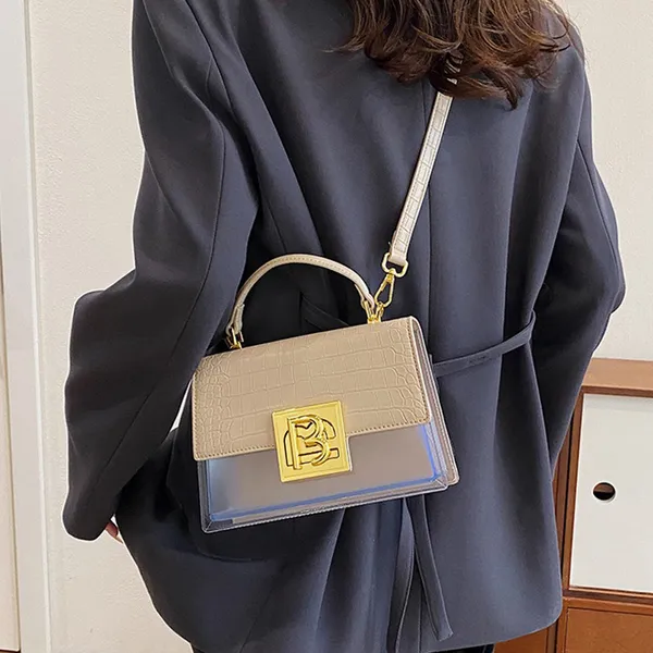 HBP Stilvolle Handtasche, durchscheinende Acryl-Umhängetasche, Umhängetasche, Damen-Umhängetasche, kleine quadratische Tasche