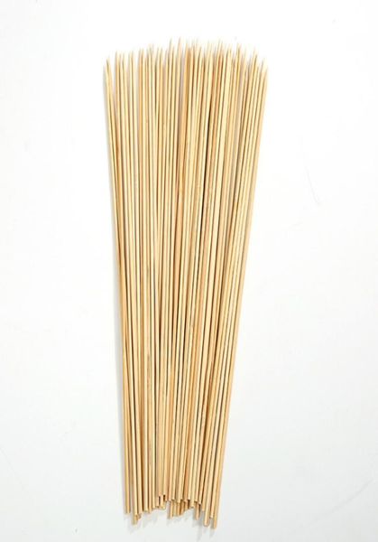 Espeto de bambu de madeira 40cm varas de bambu brochette descartável grill festa tornado batata ferramenta para churrasco espetos de madeira 4614909