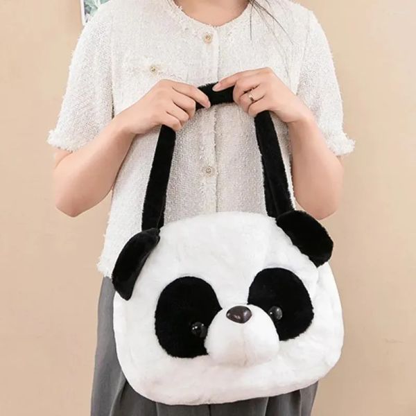 Designer Mini Small Muduim Borse a tracolla Donna Crossbody Nero Bianco Simpatico cartone animato Panda Borsa a tracolla Morbido e confortevole soffice giocattolo Shopping regalo per ragazza