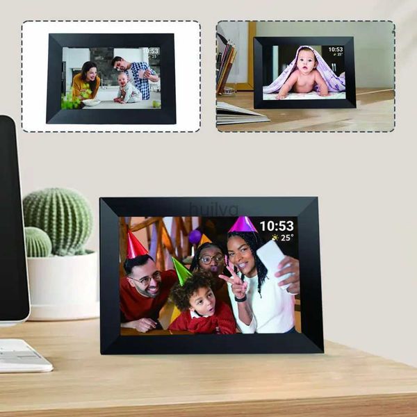 Digitale Bilderrahmen, 10-Zoll-Smart-WiFi-Digitalfotorahmen, 1280 x 800 IPS-LCD-Touchscreen, integrierter 32-GB-Speicher, gutes Geschenk 24329
