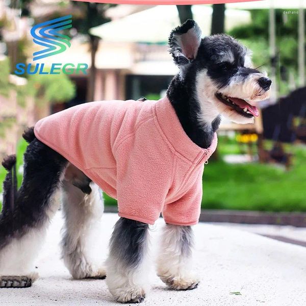 Abbigliamento per cani DEOUNY 2024 Schnauzer Teddy con cerniera Gilet in pile Felpa invernale Cappotto scossa di calore Può tirare due piedi Cucciolo Jacke Vestire