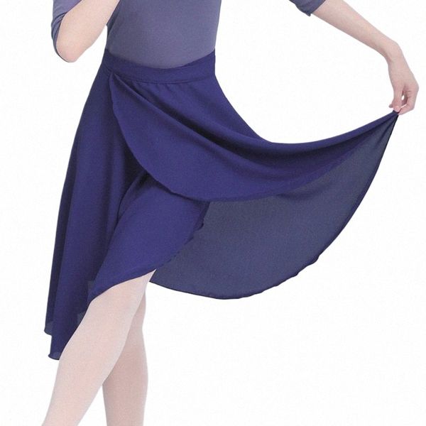 Балетная юбка для женщин и взрослых Lg Wrap Chiff Юбка на шнуровке Балетная пачка Юбка для коньков Балерина Одежда для танцев Q8eU #