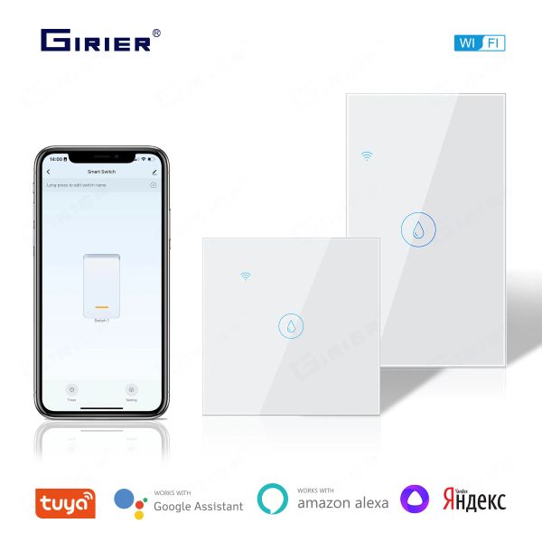 Controle GIRIER Tuya Smart Water Heater Switch 8000W Wifi Boiler Heating Switch 40A para Smart Home Funciona com Alexa Google Home Assistant