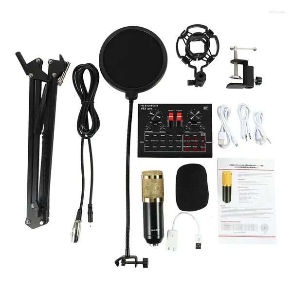 Микрофоны BM 800 Microphone Kit для компьютера с V8X Pro Sound Card Studio