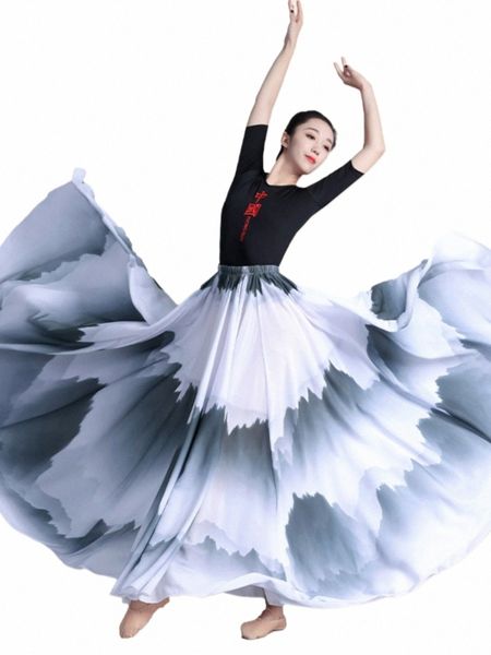 Original estilo chinês dança clássica grande balanço saia moderna traje de dança adulto roupas prática feminina saia elegante n1tS #