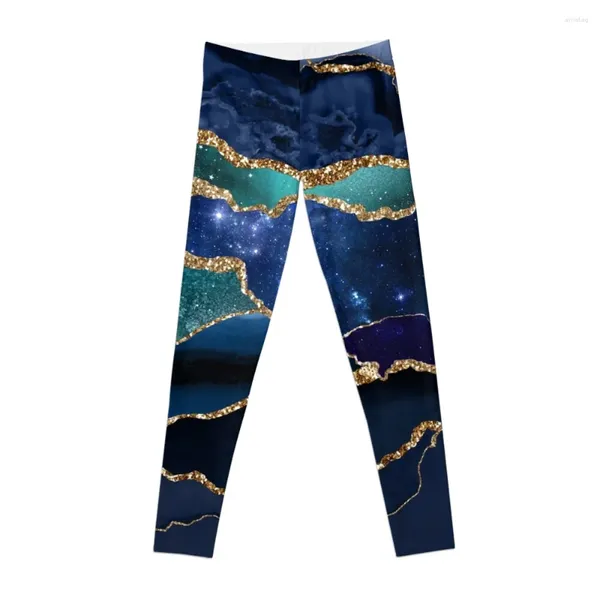 Pantaloni attivi Glamour Milky Way Finto Marmo Galaxy I Leggings Sportivi Donna Push Up Abbigliamento sportivo Palestra 2024 Donna