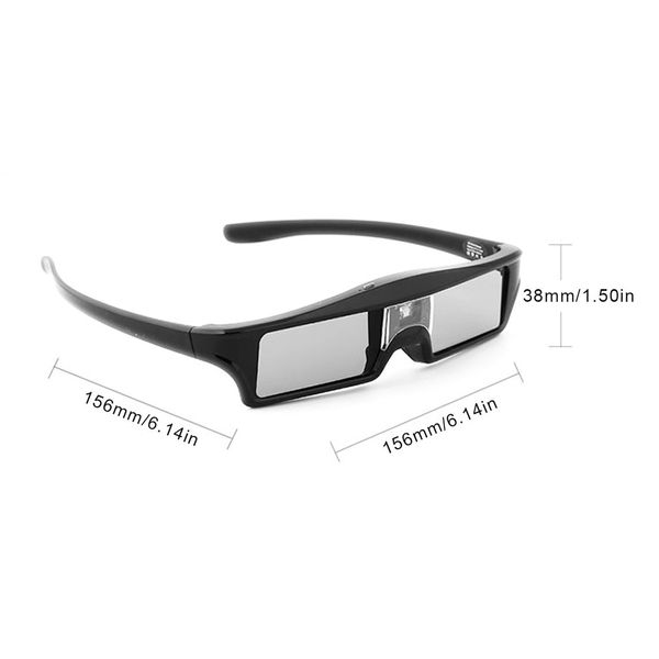 Óculos 3D do obturador ativo Eyewear recarregável para DLP-Link Optama Acer Benq ViewSonic Sharp Projectors Glasses