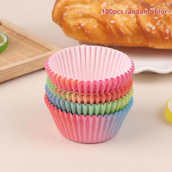 Backwerkzeuge 100 Stück Cupcake-Einlagen Standardbecher DIY-Papierverpackungen Küchenzubehör