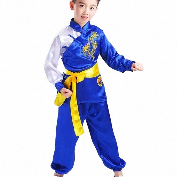 Kinderen Chinese Traditiele Wushu Kleding Voor Kinderen Martial Arts Uniform Kung Fu Pak Meisjes Jgens Podiumkostuum Set f3OB #