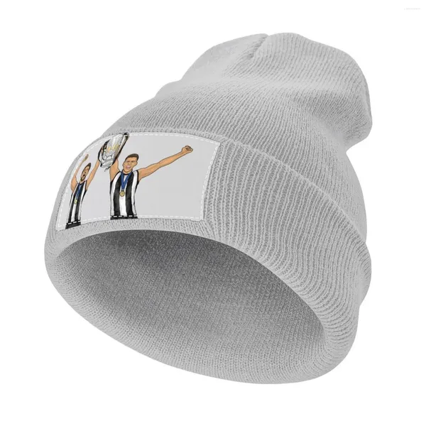 Berets Daicos Collingwood Premiership Boné de malha Chapéus Proteção UV Solar Chapéu Térmico Visor Dad Man Women's