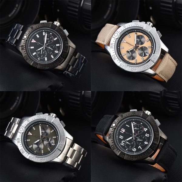 Multi dial trabalho designer relógios homens relógio vintage para mulheres vingador cinta confortável reloj cronógrafo 41mm maduro relógio de luxo aaa qualidade sb081