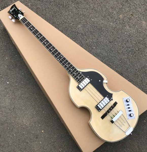 Naturholz-Finish, Höfner BB2-Bassgitarre, Geigenkörper, Bass-Stil, Top-Qualität, HCT-Bajo, entworfen in Deutschland 8700598