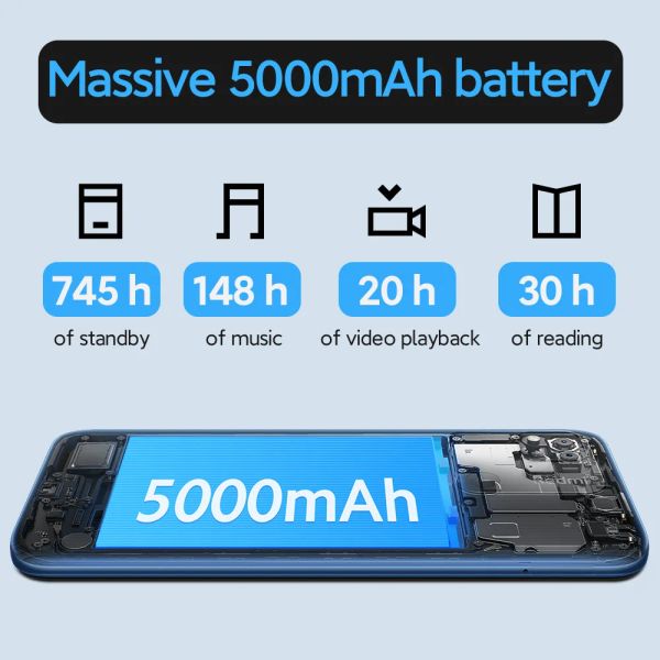 Смартфон Xiaomi-Redmi 10a, батарея 5000 мАч, 4 ГБ + 64 ГБ, 6,53 