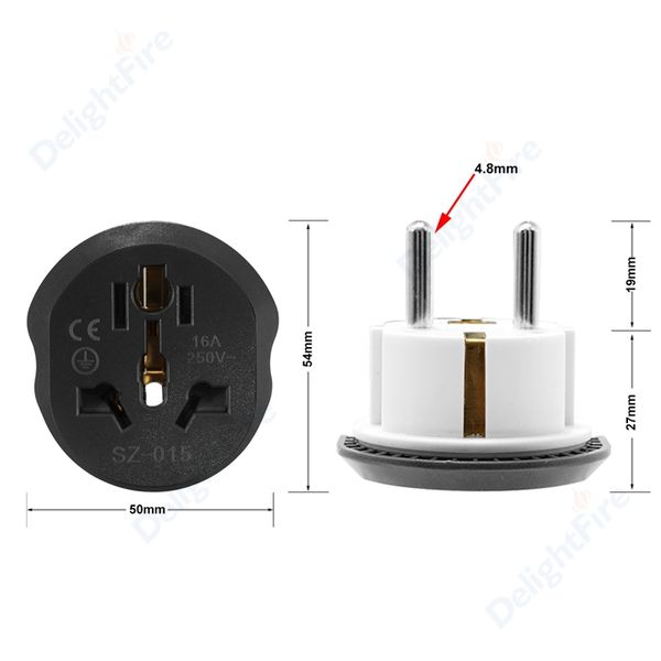 Universeller europäischer EU -Stecker -Adapter AU UK Amerikaner US -Reiseadapter Elektrische Stecker Ladegerät Ladegerät Elektrische Outlet