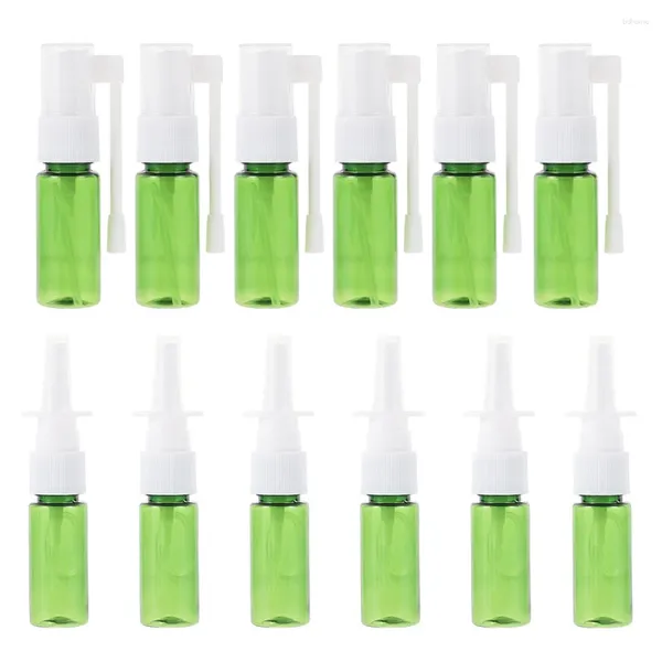 Garrafas de armazenamento 12 pcs spray vazio sub líquido enchimento nasal portátil o animal de estimação pequeno viagem prático recarregável