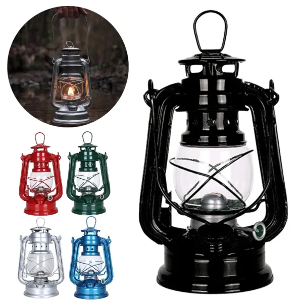 Ferramentas Vintage Oil Lantern Metal querosene Lanterna Lanterna Lanterna de Hurricane Pondes de mesa com alça para acampar pátio em casa