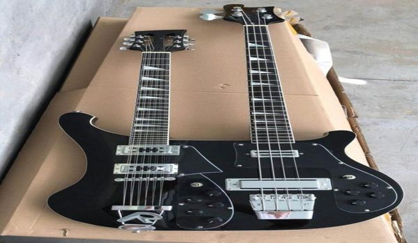 Custom Whole Double Neck Guitar 4003 Black 4 String Bass 12 String Electric Guitar Customization Available4172114