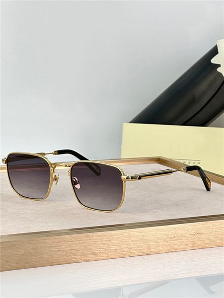 Neue quadratische Sonnenbrille im Modedesign THE ARO I, exquisiter Metallrahmen, schlichter und großzügiger Stil, High-End-UV400-Schutzbrille für den Außenbereich