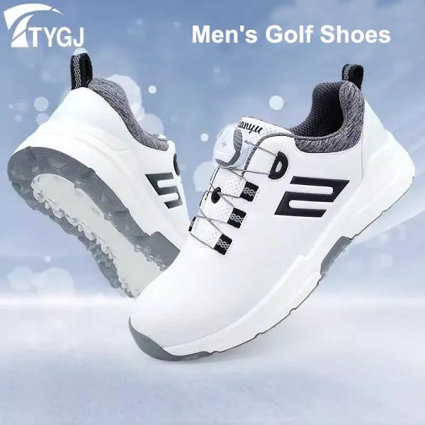 Scarpe da golf scarpe da golf scarpe sportive casual da uomo comode i lacci a bottone rotante non colpiti senza picchi