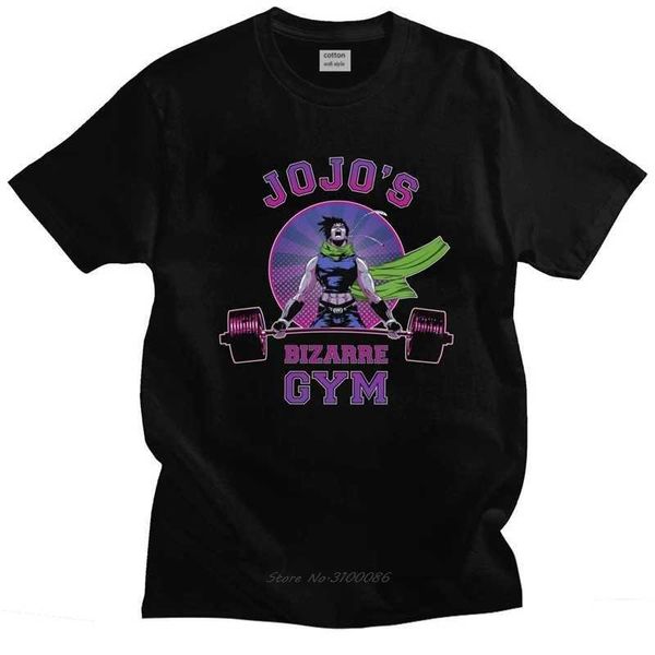 Herren-T-Shirts, interessantes Retro-T-Shirt von Jotaro Jojos, Fantasy-Abenteuer, kurzärmeliges Herren-T-Shirt aus Baumwolle, Grafik-T-Shirt, lässige Straßenkleidung, ästhetisches Fitnessstudio, Tsh J240330