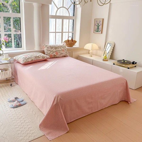 Decken Einzelstück Bettlaken Hochwertige seidige Decke aus reiner Baumwolle