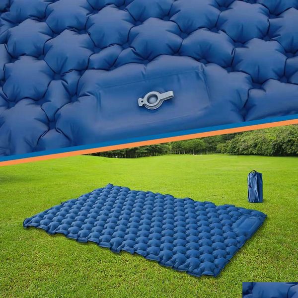 Outdoor-Pads, Matte, einzelnes neues praktisches Pedal, aufblasbare Pad-Cam, feuchtigkeitsbeständig, faltbar und tragbar, Drop-Lieferung, Sport im Freien, C Ot3Dm