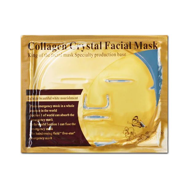 10 шт. Кристаллическое коллагеновое золотое лицо маски для красоты по уходу за кожей Большая маска.