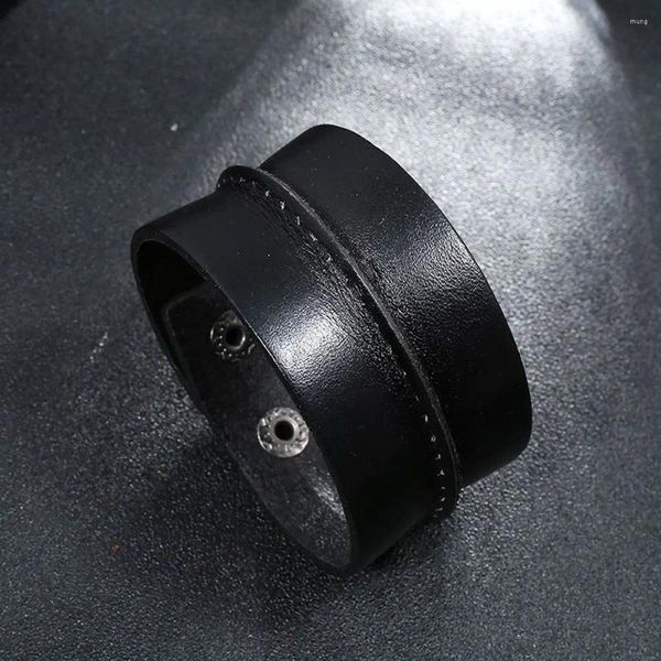 Pulseira vintage punk masculino jóias pulseira masculina mulheres envoltório pulseiras de couro pulseira larga ajustável cinto pulseiras