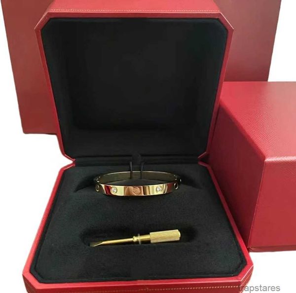 Luxus klassische Designer-Armbänder Mode Unisex Manschette Armband 316l Edelstahl vergoldet 18 Karat Gold Schmuck Valentinstag Geschenk ZJLI