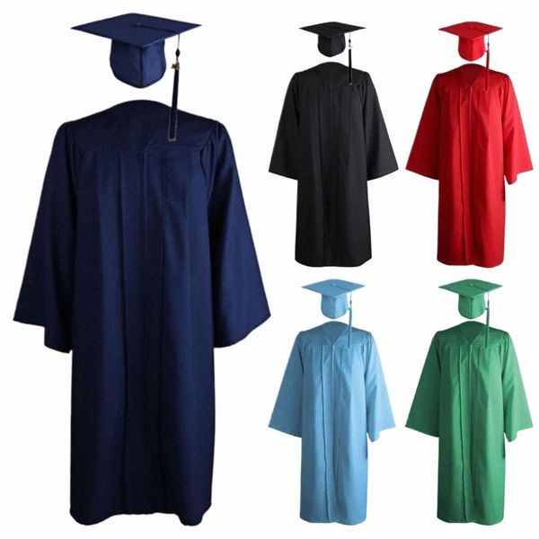 Uniforme scolastica Studente Laureato Cap e abito Set Abito accademico Abito per laureati per adulti Abito per laureati Abito per laureati 69aN #