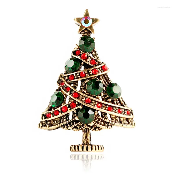 Spille Gioielli all'ingrosso in cristallo PreyChristmas Tree Spilla con strass per uccelli