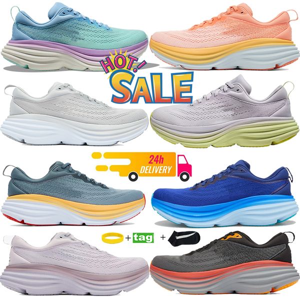 Scarpe da ginnastica firmate da uomo Scarpe da corsa Bondi 8 triple nero bianco Airy Blue Sunlit Ocean Nimbus Cloud Luminary Olive Haze Impala Mock Orange Shifting Sand scarpa da donna