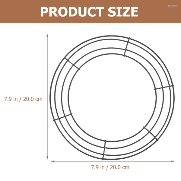 Dekoratif çiçekler 10 adet çelenk çember düğün aksesuarları çiçek çelenk çerçeve çiçek aranjmanı Paskalya tutucu metal demir malzemeleri DIY