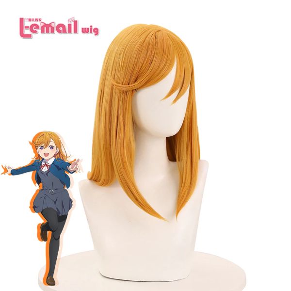 Wigs LEBAIL WIG Love Live! Super Star !! Liella!Shibuya Kanon Cosplay Wig 40 cm Capelli sintetici resistenti alla parrucca gialla resistenti