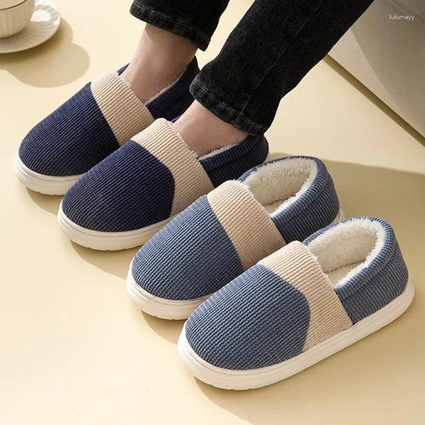 Slippers de tamanho grande de algodão de tamanho masculino Sapatos de fundo macio em estilo coreano HORON HOXEND HAPOSEND NÃO REMPONHO ZAPATOS DE HOMBRE