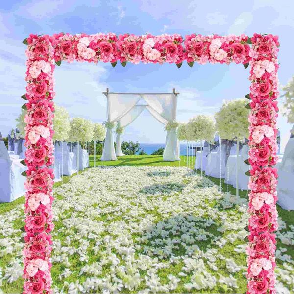 Dekorative Blumen Simuliertes Blumenarrangement Hochzeitsdekor Gefälschter Rosenbogen Seide Valentinstag Bankett Simulationslayout