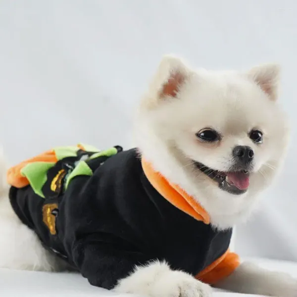 Cão vestuário diabo abóbora casaco acessórios para animais de estimação roupas cosplay para cães de halloween yorkshire
