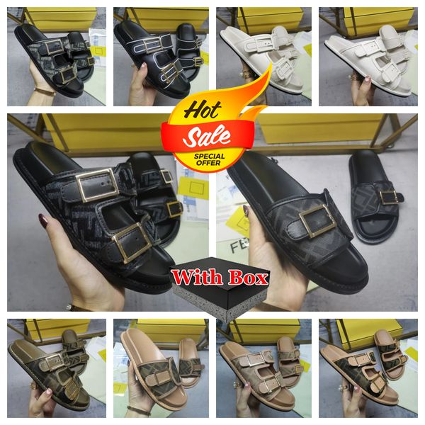 Sandálias de slides metálicas de luxo designer homens mulheres preto branco chinelos sapatos verão sandália moda larga plana flip chinelo para salto baixo com caixa