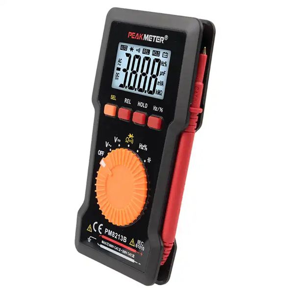 Mini misuratore tascabile 4000 conteggi Voltmetro Multimetro portatile 100KHz Multimetro digitale capacitivo 100uF PM8213B