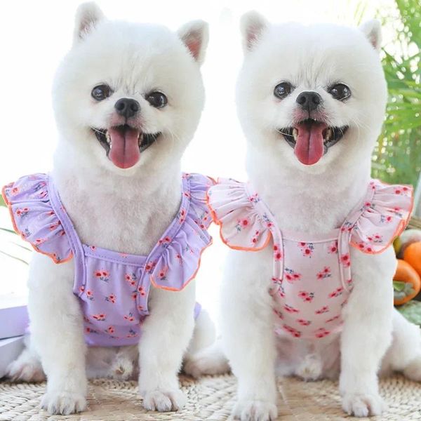 Hundebekleidung Sommer Haustier T-Shirts Atmungsaktive Kleidung für kleine Hunde Chihuahua Weste Shih Tzu Kleid Welpe Katze Teddy Yorkie Mops Kostüme