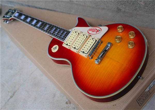 Heavy Relic Ace Frehley Budokan Heritage Cherry Sunburst Chitarra elettrica invecchiata 3 Pickup I più venduti8252337