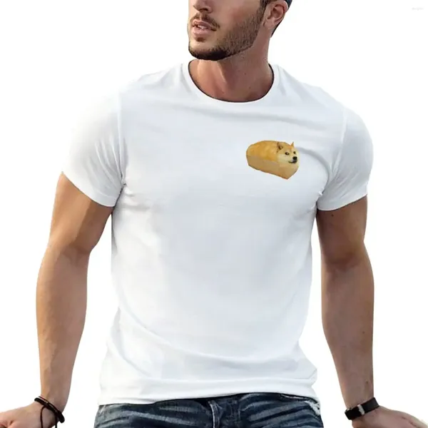 Erkek Polos Doge Ekmek Tişört Sevimli Üstler Boşluklar Yaz Top Mens Pamuk Tişörtleri
